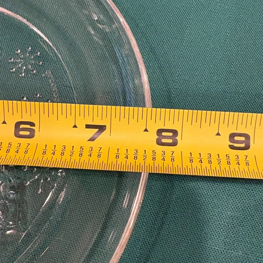 VTG 4-Arcoroc France Chalet Snow Cabin Clear Glass‎ 7.5